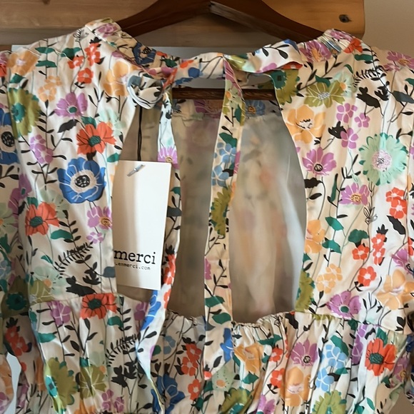 enmerci Bubble hem Flower Garden floral dress. Sz M - Picture 8 of 12